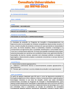 Projeto de extensão III - Agronomia