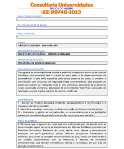 Projeto de extensão III - Ciências Contábeis