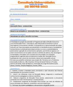 Projeto de extensão III - Educação Física – Licenciatura