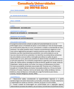 Projeto de extensão III - Enfermagem
