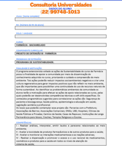 Projeto de extensão III - Farmácia