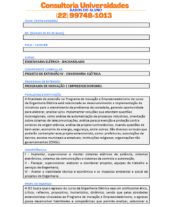 Projeto de extensão IV - Engenharia Elétrica